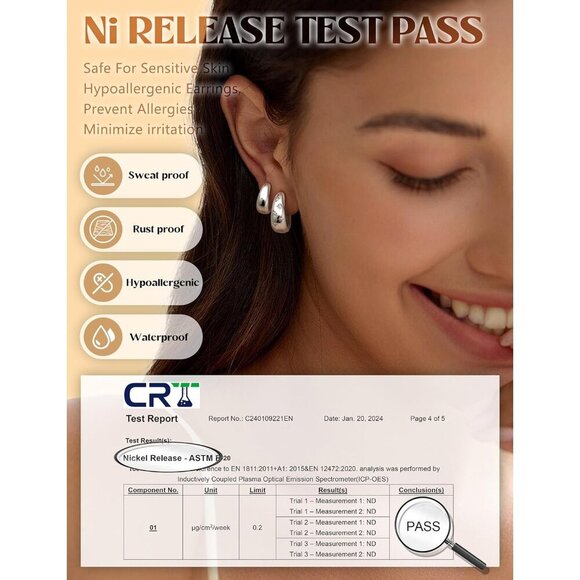 3Pairs Chunky Lightweight Hypoallergenic MultiColored CZ Silver Huggie Earrings - Picture 7 of 8